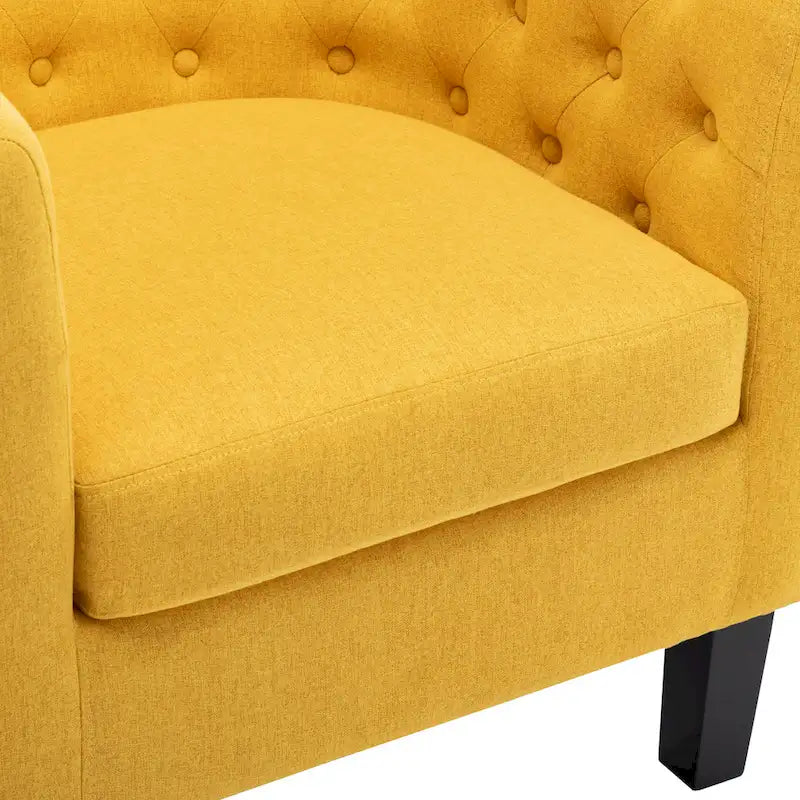 Corvus Oxonia Tufted Fabric Upholstered Club Chair