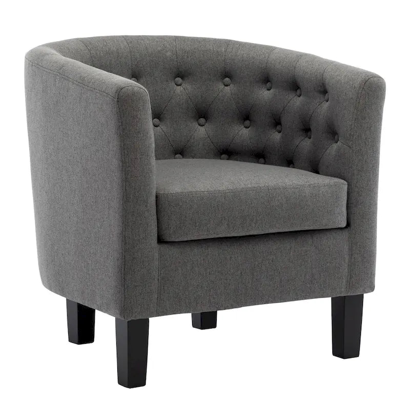 Corvus Oxonia Tufted Fabric Upholstered Club Chair