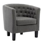 Corvus Oxonia Tufted Fabric Upholstered Club Chair