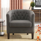 Corvus Oxonia Tufted Fabric Upholstered Club Chair