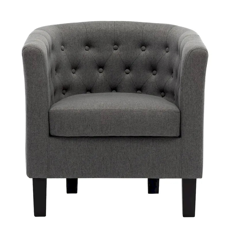 Corvus Oxonia Tufted Fabric Upholstered Club Chair