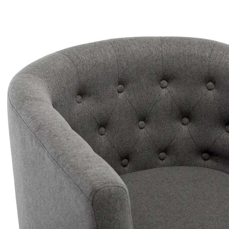 Corvus Oxonia Tufted Fabric Upholstered Club Chair