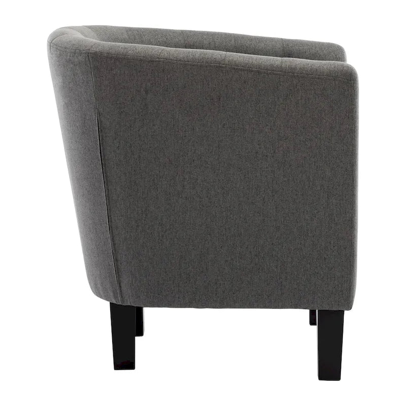 Corvus Oxonia Tufted Fabric Upholstered Club Chair
