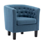 Corvus Oxonia Tufted Fabric Upholstered Club Chair