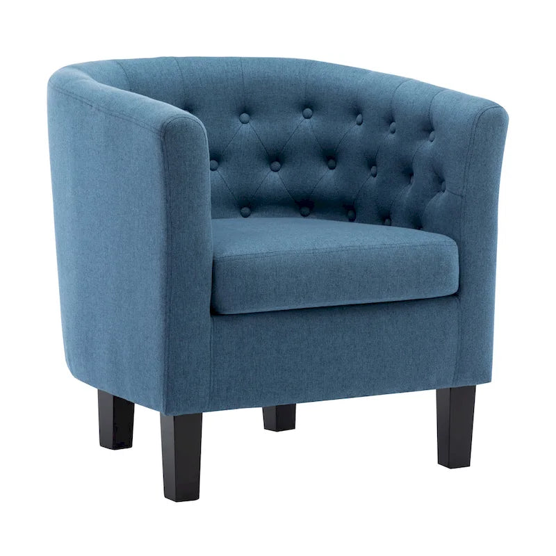 Corvus Oxonia Tufted Fabric Upholstered Club Chair