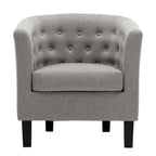 Corvus Oxonia Tufted Fabric Upholstered Club Chair