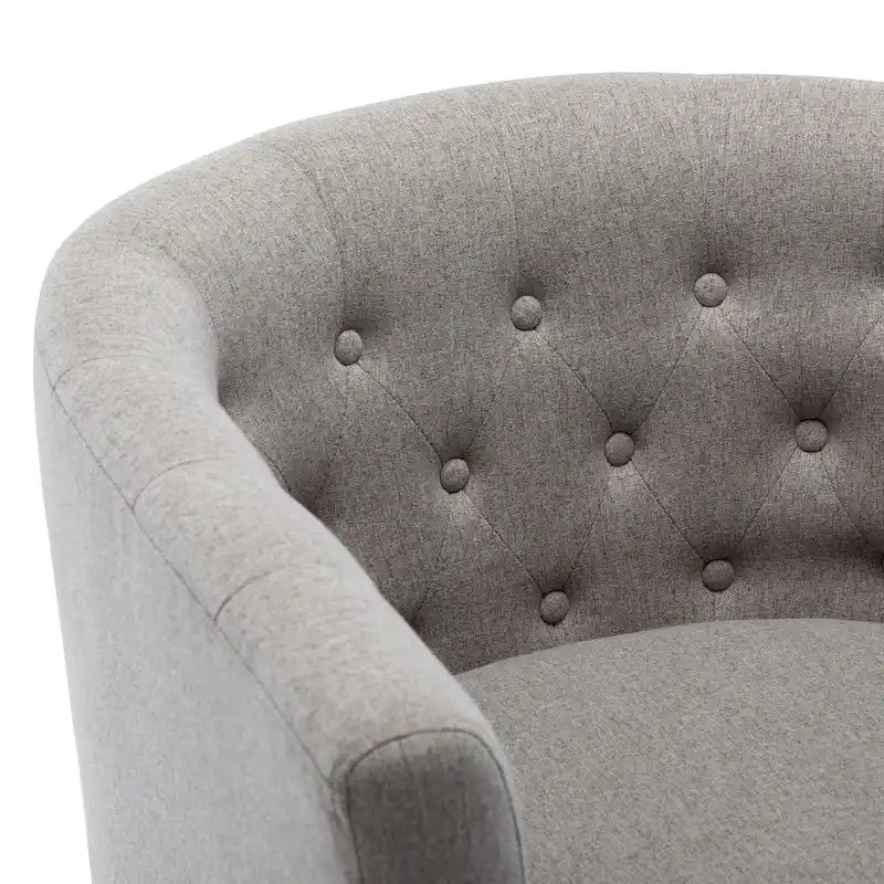 Corvus Oxonia Tufted Fabric Upholstered Club Chair