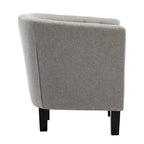 Corvus Oxonia Tufted Fabric Upholstered Club Chair