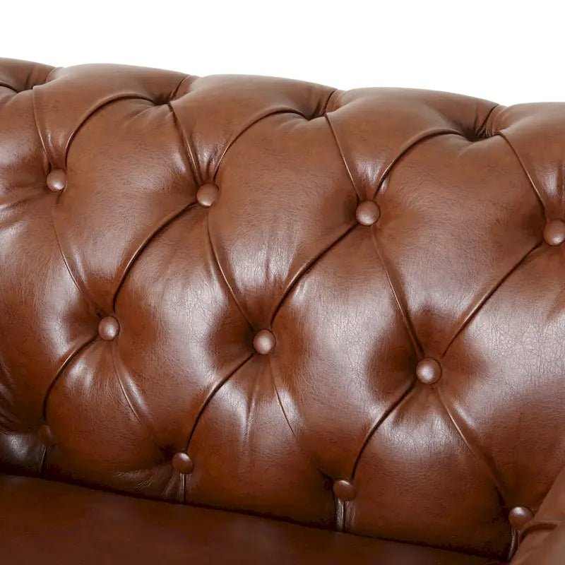 Castalia Chesterfield Tufted Club Chair by Christopher Knight Home - 39.00 L x 33.50 W x 28.00 H
