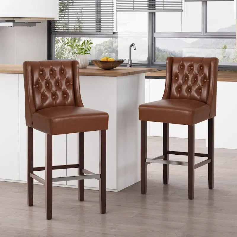 Bayliss Contemporary Wingback Barstools (Set of 2) by Christopher Knight Home