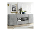 2-door, 4-drawer sideboard in light waxed concrete - Meublori