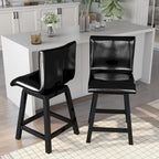 Hace Contemporary Black Swivel Counter Height Chairs (Set of 2) by Furniture of America