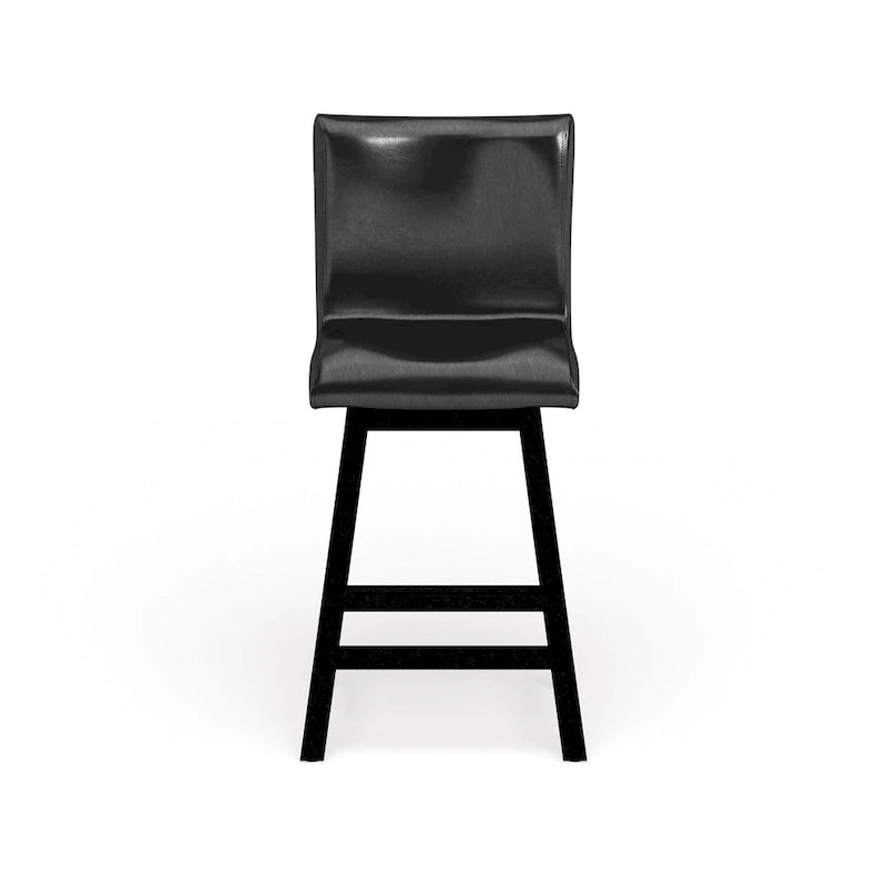 Hace Contemporary Black Swivel Counter Height Chairs (Set of 2) by Furniture of America
