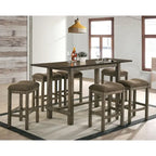 Tozos Farmhouse Chestnut Padded Counter Height Stool (Set of 2) by Furniture of America