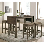 Tozos Farmhouse Chestnut Padded Counter Height Stool (Set of 2) by Furniture of America
