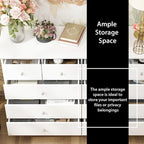 Lacquer Dresser 55.1Wide Storage Chest Storage Dresser Bedroom