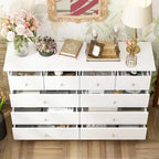 Lacquer Dresser 55.1Wide Storage Chest Storage Dresser Bedroom