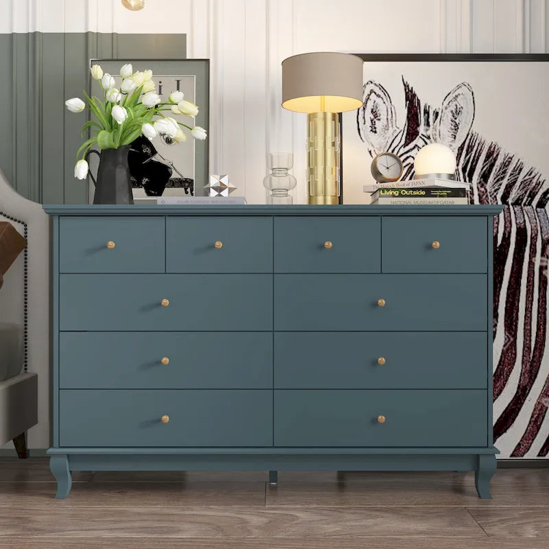 Lacquer Dresser 55.1Wide Storage Chest Storage Dresser Bedroom