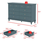 Lacquer Dresser 55.1Wide Storage Chest Storage Dresser Bedroom