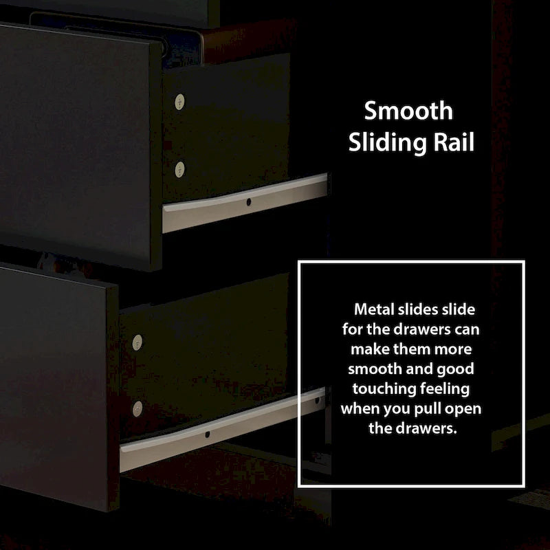 Lacquer Dresser 55.1Wide Storage Chest Storage Dresser Bedroom