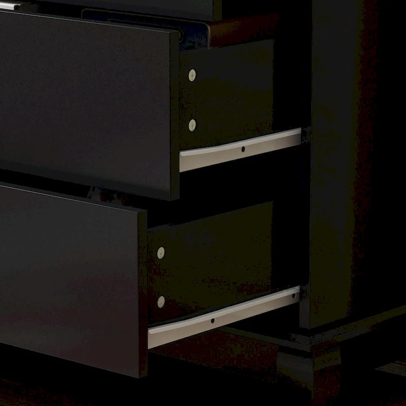 Lacquer Dresser 55.1Wide Storage Chest Storage Dresser Bedroom
