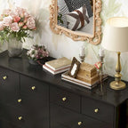 Lacquer Dresser 55.1Wide Storage Chest Storage Dresser Bedroom