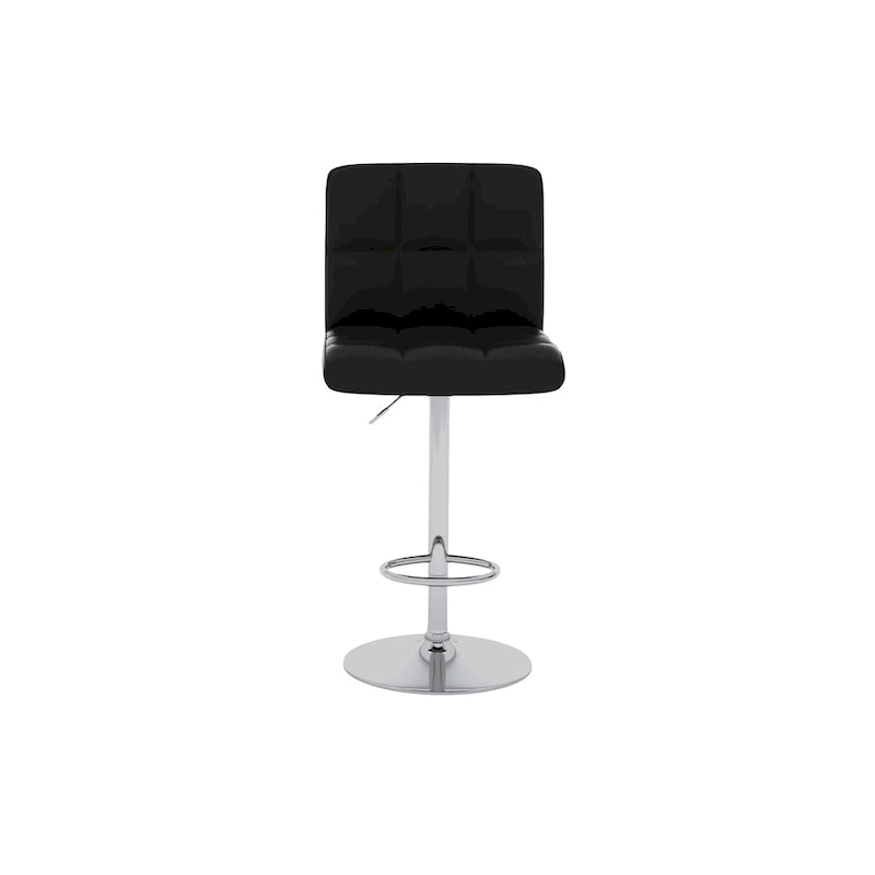 Porch & Den Galena Upholstered Chrome Adjustable Bar Stools (Set of 2)