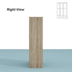 Natural Charm Wooden Armoire - Breathable Rattan Design Ample Storage
