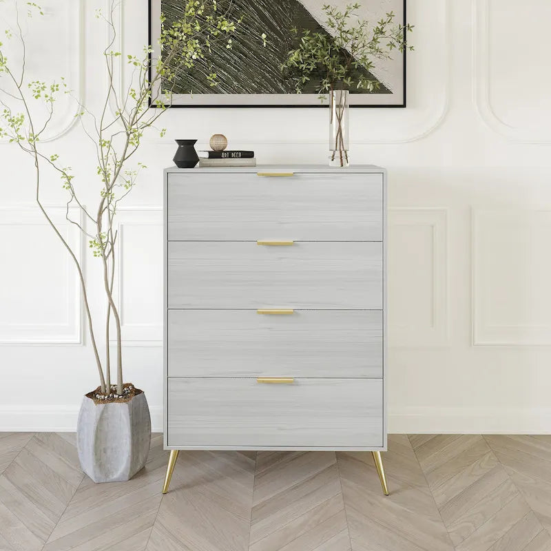 CraftPorch Contemporary 4-Drawers Wooden Chest