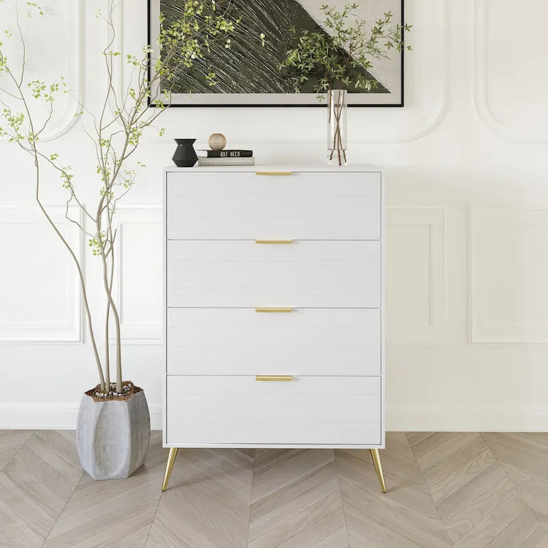 CraftPorch Contemporary 4-Drawers Wooden Chest