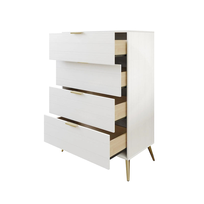 CraftPorch Contemporary 4-Drawers Wooden Chest