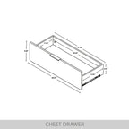 CraftPorch Contemporary 4-Drawers Wooden Chest