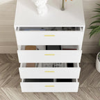 Timechee 37.5-inch Modern Space Saving 4-Drawer Chest, White