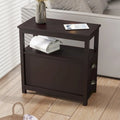 End Table With Two Drawers And Open Shelf