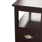 End Table With Two Drawers And Open Shelf