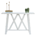 Farmhouse White Console and Entry Table - 32.5 H x 47.9 W x 15 D