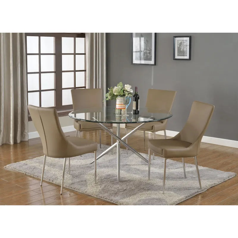 Somette Patty Designer Seat Dining Chair, Set of 2