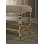 Roundhill Furniture Birmingham 6-piece Driftwood Finish Table with Nail Head Chairs Counter Height Dining Set