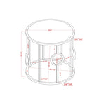 Hoop Glam Chrome 23-inch Mirror End Table by Furniture of America