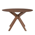 Space Savers Satin Walnut 5 Piece Pedestal Table Set