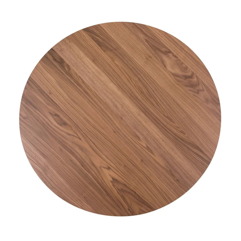 Space Savers Satin Walnut 5 Piece Pedestal Table Set