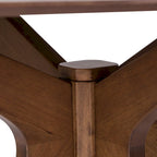 Space Savers Satin Walnut 5 Piece Pedestal Table Set