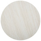 SEI Furniture Henderson Faux Marble Silver Finish Round Coffee Table