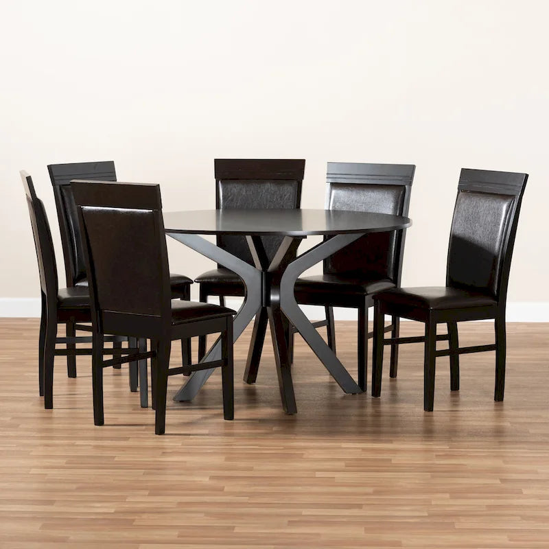 Jeane Modern and Contemporary 7-Piece Dining Set