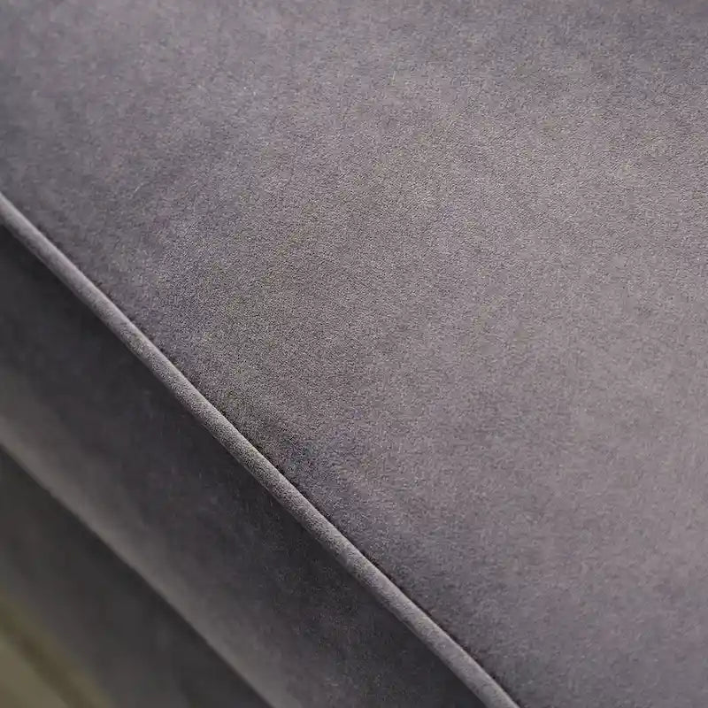 Addae Glam Grey Velvet Fabric Upholstered Button Tufted Sofa by Furniture of America