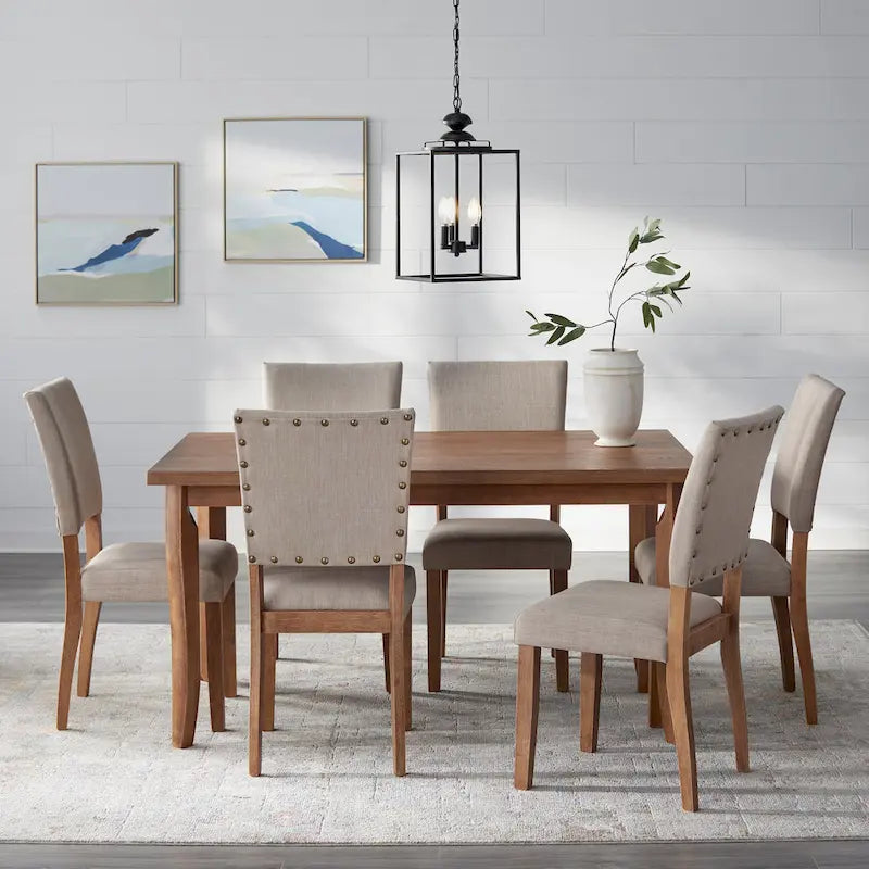Simple Living Provence Nailhead Parson Dining Chairs (Set of 2)