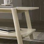 Roundhill Furniture Metz Mid-Century Modern Wood Shelf End Table