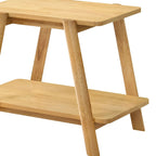 Roundhill Furniture Metz Mid-Century Modern Wood Shelf End Table