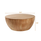 35.43Vintage Style Bucket Shaped Coffee Table for Living Room