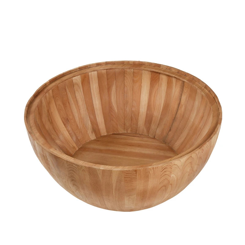 35.43Vintage Style Bucket Shaped Coffee Table for Living Room